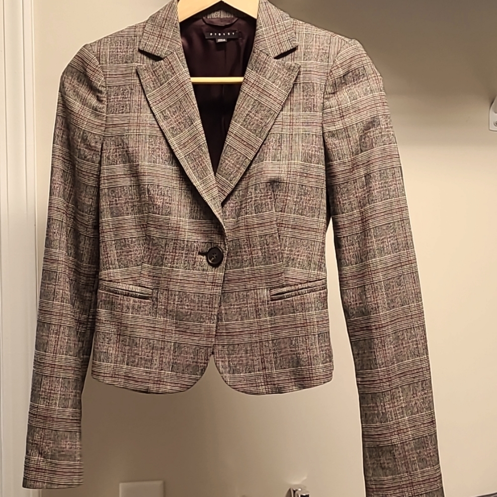 Sisley Plaid Blazer. Size S
